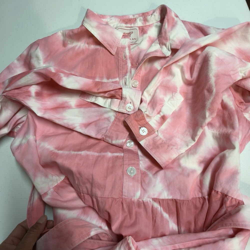 Banjanan  Dress in a pink tie-dye print Size Large - Picture 12 of 16